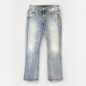 Silver Elyse Bootcut Jeans Curvy Fit Mid Rise Slim Women's Size W29 L31